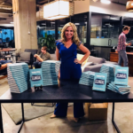 Image of Melissa DeLay at the launch party for her book "The Truth About Scandal"