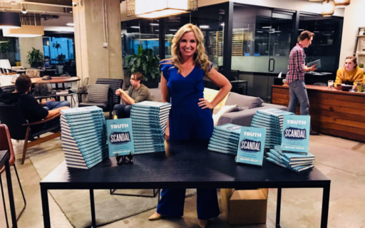 Image of Melissa DeLay at the launch party for her book 