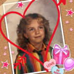 Melissa's Valentine's Day themed childhood photo